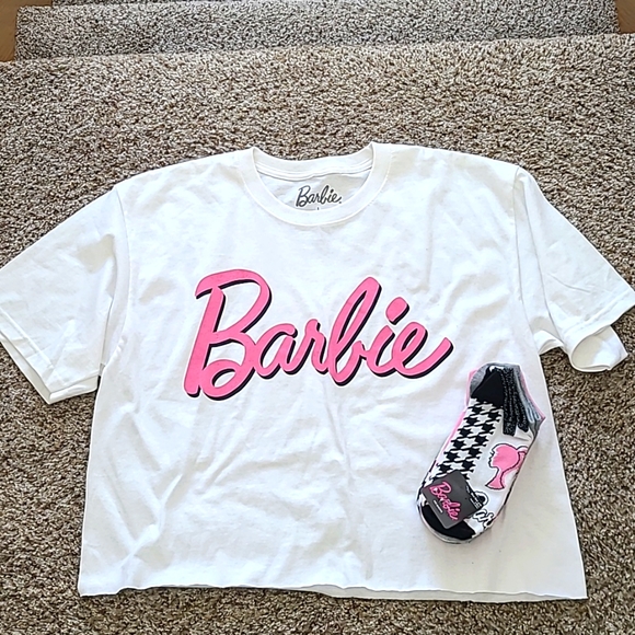 Barbie Tops - NEW Barbie Cropped Shirt and No Show Socks